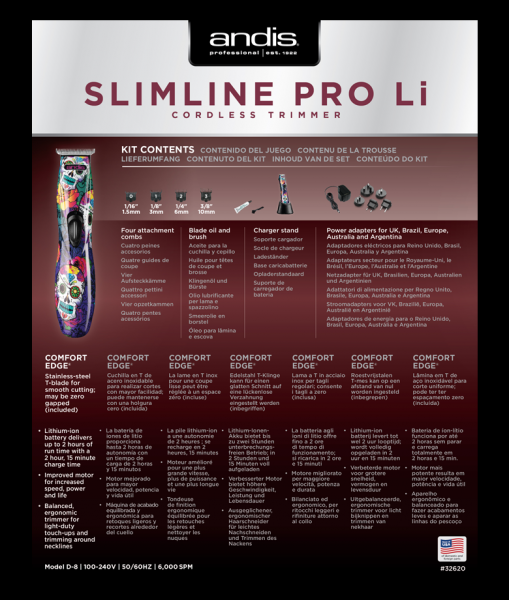 Andis Slimline Pro Li T - Skull Design 5