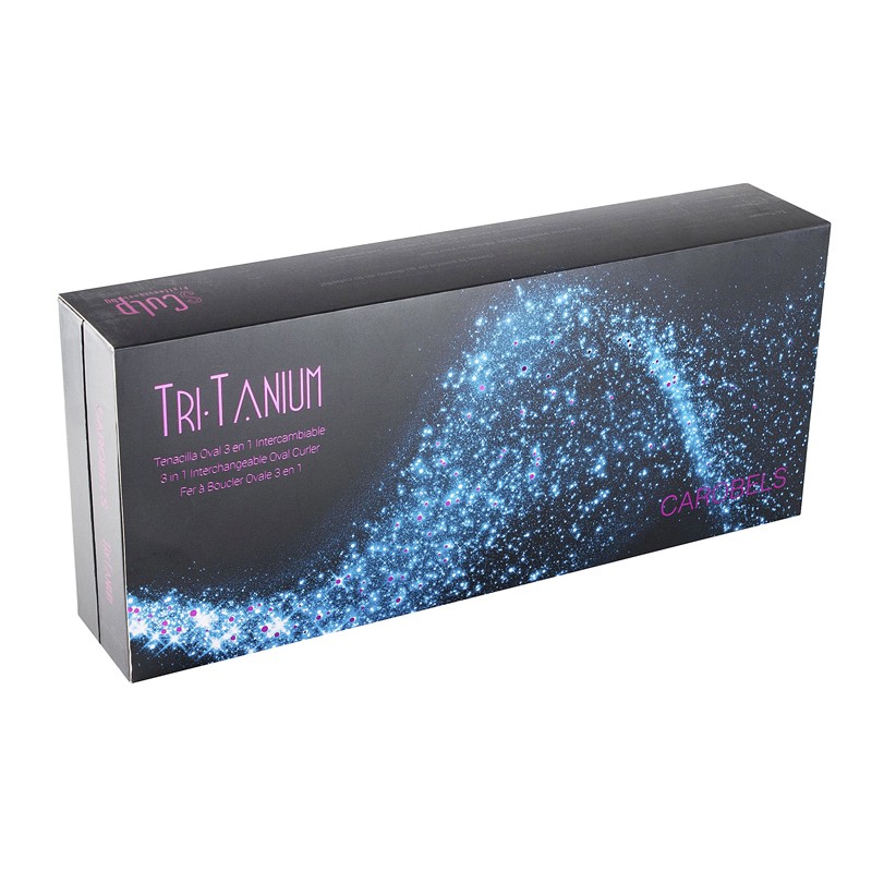 Tri-Tanium má inovatívny vymeniteľný systém 3 hrotov, jeho ergonomický dizajn vám umožní uvoľniť vašu fantáziu a vytvárať presne definované vlny, homogénna a elastické kadere. 2