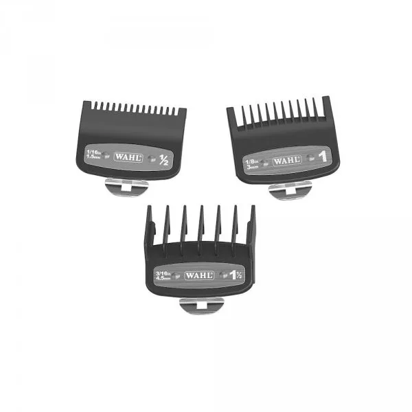 Prémiové Barber hrebene WAHL 1,5mm, 3mm a 4,5 mm