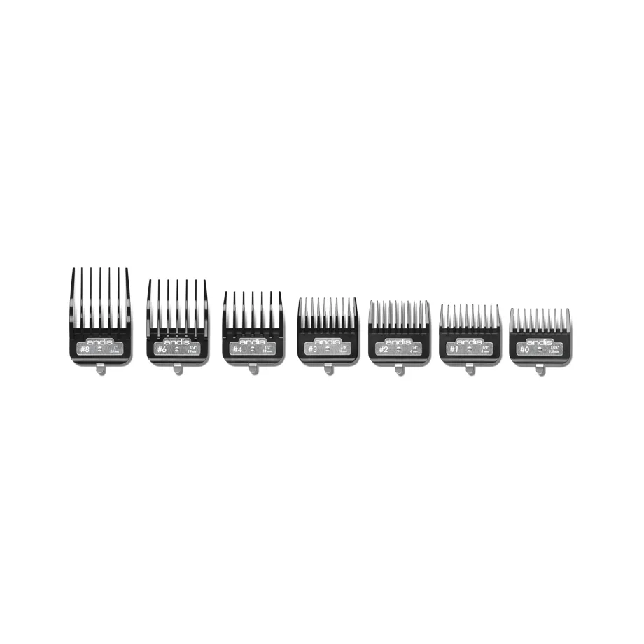Sada plastových hrebeňov Andis BG Series Premium Metal Clip