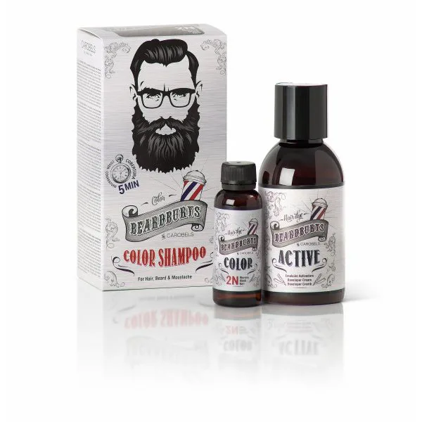 Beardburys farbiace šampón na vlasy a fúzy-čierny