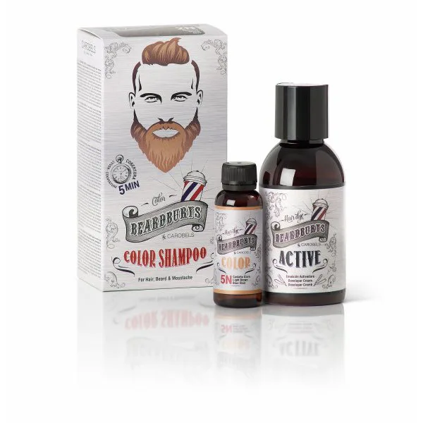 Beardburys farbiace šampón na vlasy a fúzy-svetlo hnedý
