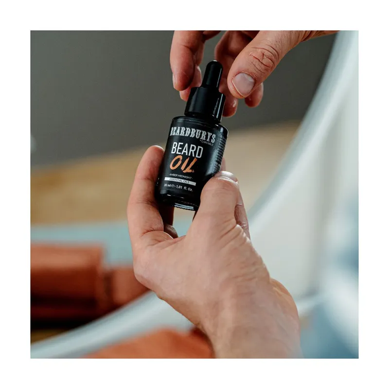 Olej na bradu BEARDBURYS Amber Midnight – 30 ml - Obrázok 3