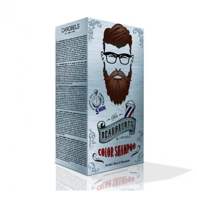 Beardburys farbiace šampón na vlasy a fúzy-tmavo hnedý - Obrázok 3