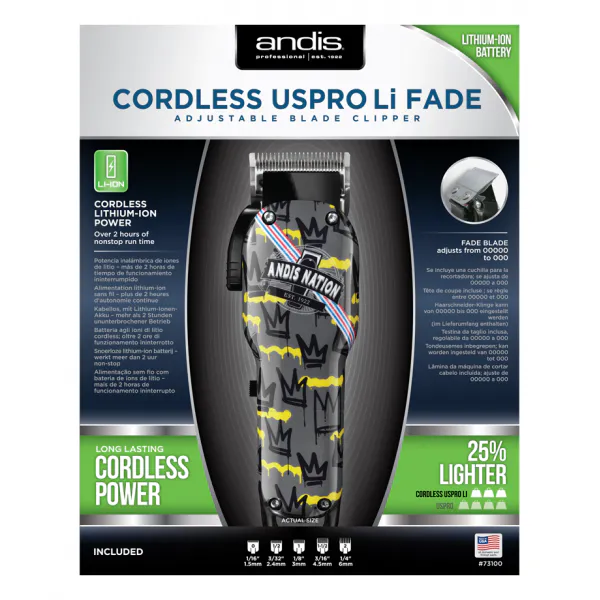 Andis Cordless UsPro Li Fade (Andis Nation Graffiti) - Obrázok 4