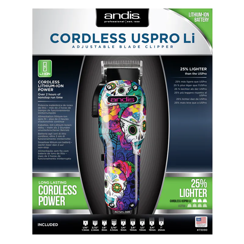 Andis Cordless USPro (Sugar Skull Edition) - Obrázok 6
