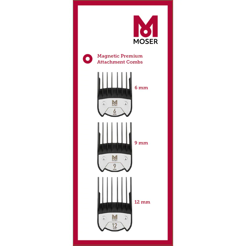 Prémiové magnetické hrebene MOSER 6 mm, 9 mm a 12 mm - Obrázok 1
