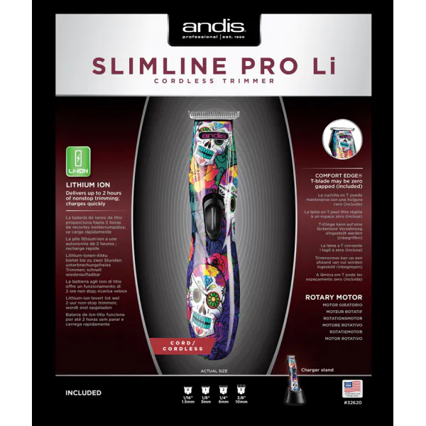 Andis Slimline Pro Ion T-Blade - Skull Design - Obrázok 4