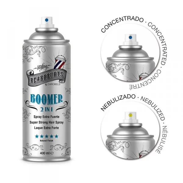 Fixačný sprej na vlasy Beardburys Boomer 2v1 400 ml. - Obrázok 2