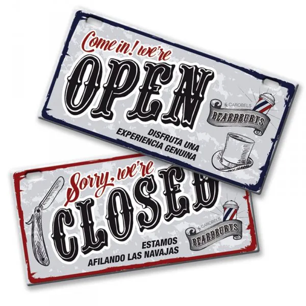 Cedule Open / Close Beardburys - Obrázok 3