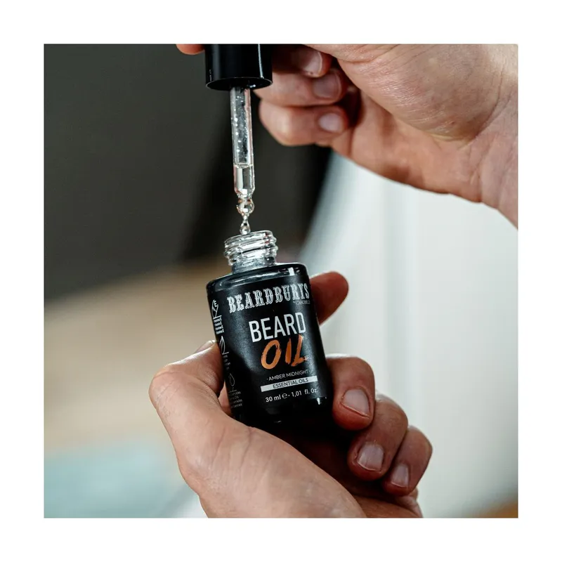 Olej na bradu BEARDBURYS Amber Midnight – 30 ml - Obrázok 2